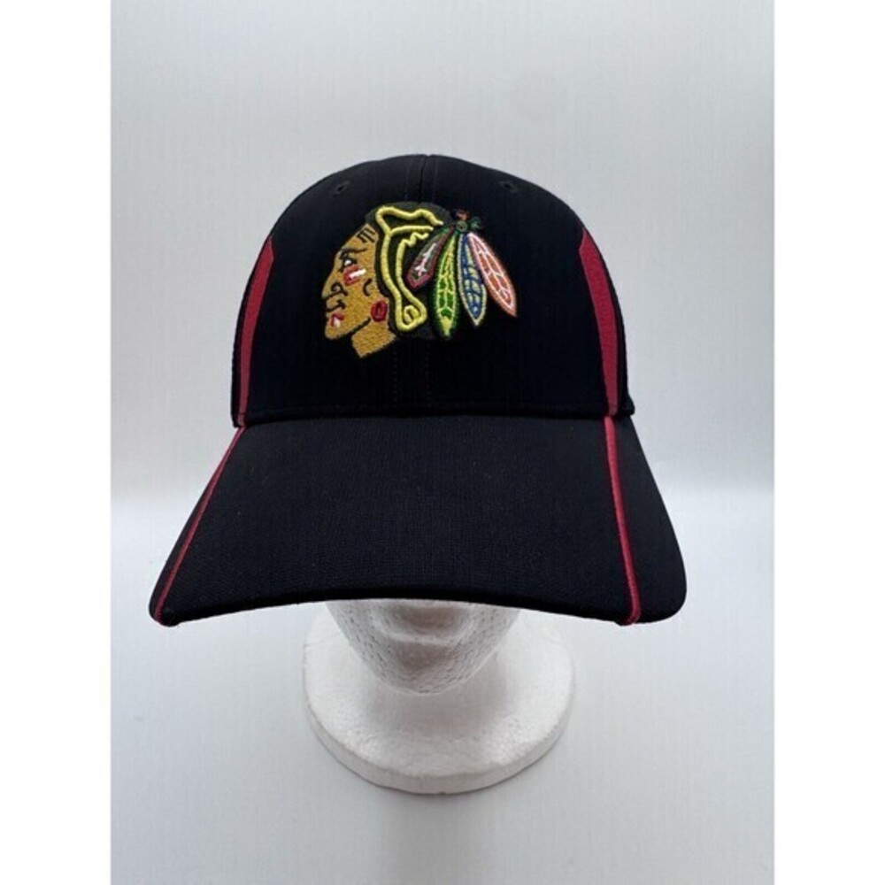 NHL Chicago Blackhawks ‘47 Brand Hat Cap Black Fitted Size SM/MED Hockey